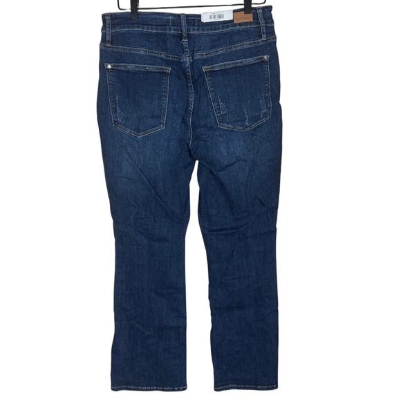 Judy Blue Hi Waist Slit Hem Slim Bootcut Jeans Dark Blue Plus Size 16W NEW - Picture 4 of 6